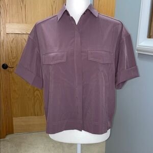 Athleta Mauve Button-Up Shirt